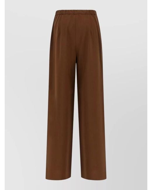Max Mara Brown Mstcortone Tailored Trousers Side Pockets