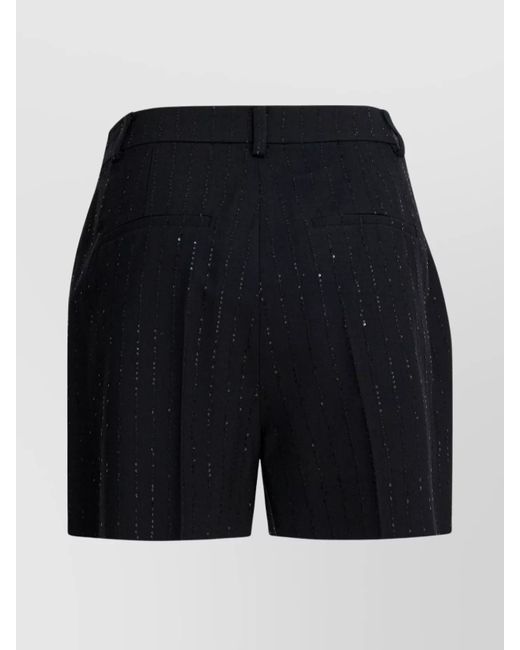 Max Mara Black Wool Tailored Shorts
