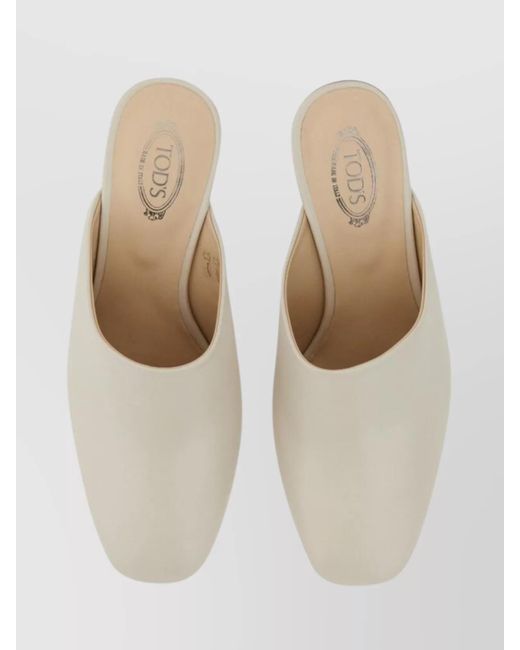 Tod's White Leather Sandals