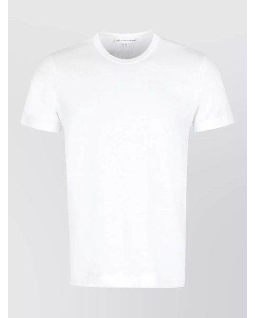 Comme des Garçons White Cotton Crew Neck T Shirt Regular Fit for men