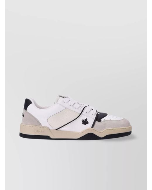 DSquared² Metallic Leather Low-Top Sneakers for men
