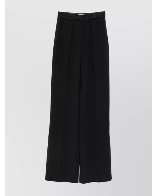 Elisabetta Franchi Black Flared-Leg Trousers Back Pockets