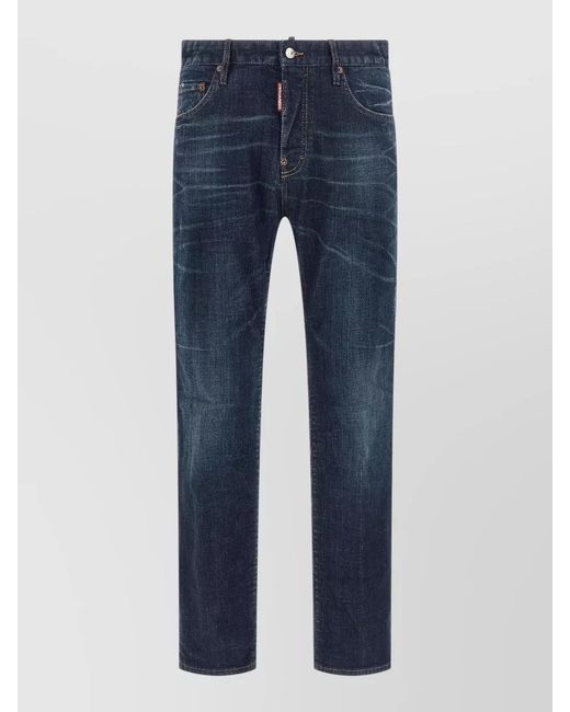 DSquared² Blue Regular-Fit Straight-Leg Jeans for men