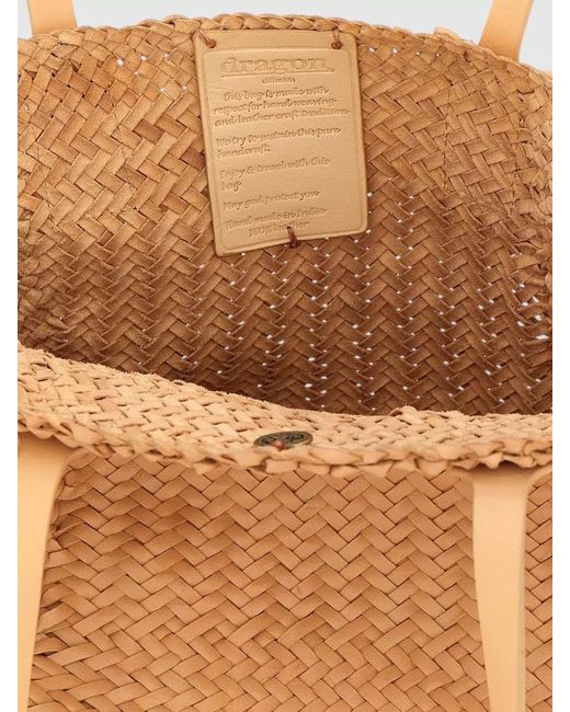 Dragon Diffusion White Na Maxi Leather Beach Bag