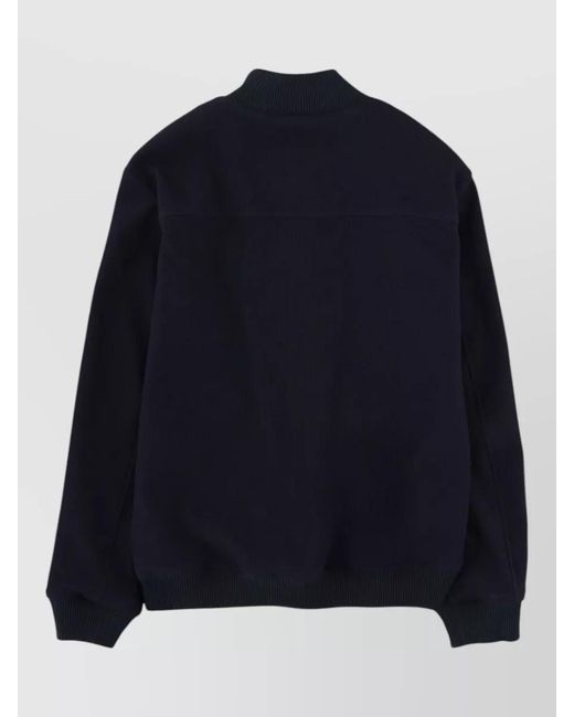 Fay Blue Wool Bomber Jacket for men