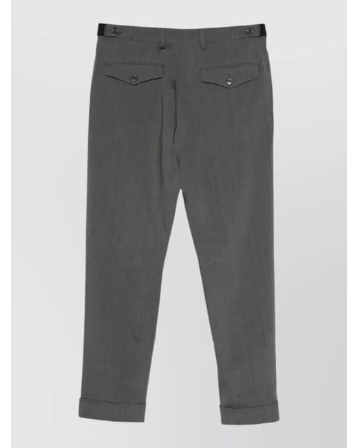 Dries Van Noten Gray Linen Straight-Leg Trousers for men