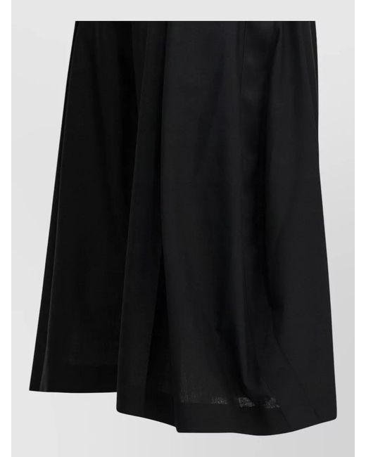 Sacai Black Tailored Wide-Leg Trousers