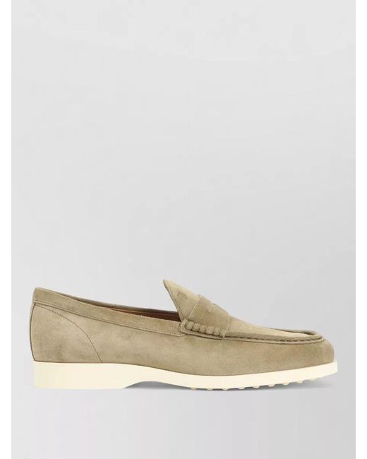Tod's Natural Suede Leather Loafers for men