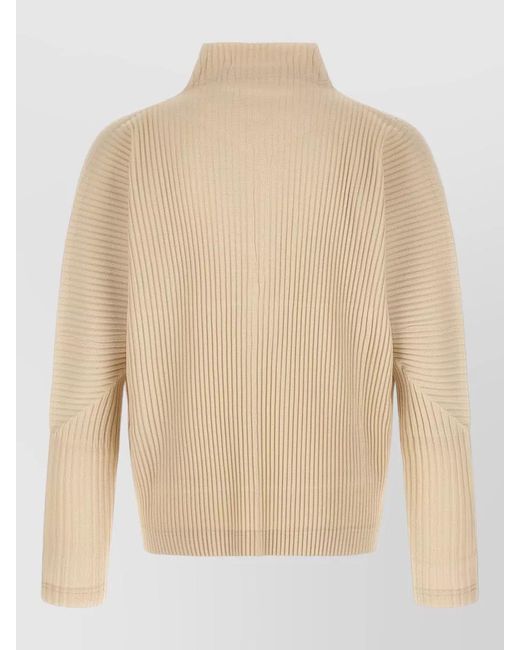 Homme Plissé Issey Miyake Natural Pleated Long-Sleeve Zip Jacket for men