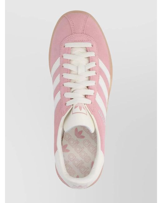 Adidas Pink Leather Low-Top Sneakers