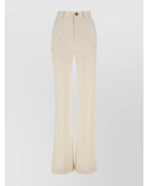 Vivienne Westwood White Ray Wide-Leg Wool Blend Trousers