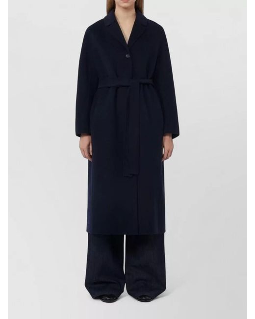 Max Mara Blue Single Breasted Coat