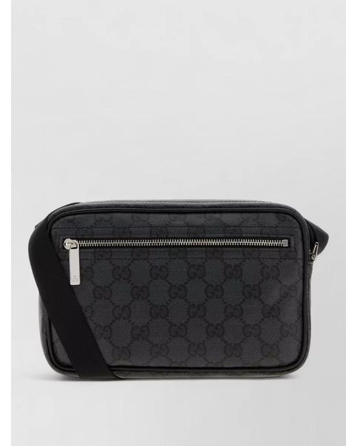 Gucci Black Gg Fabric Essence Mini Crossbody Shoulder Bag for men