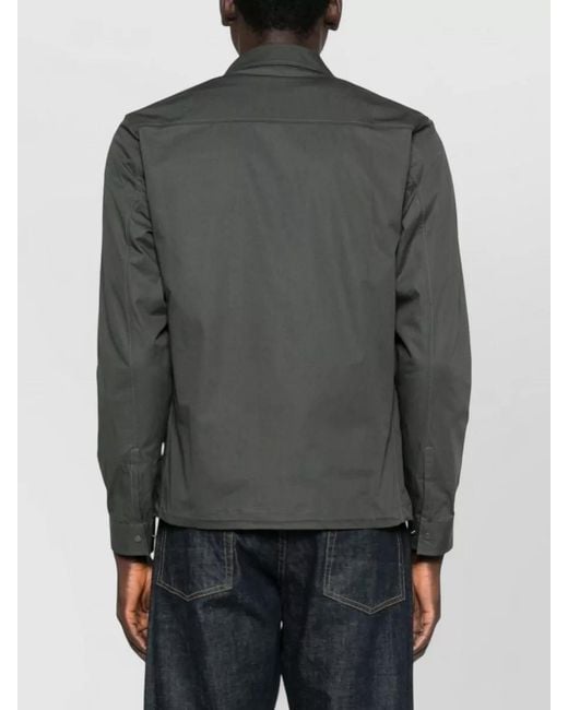 C P Company Gray Cotton Logo Lightweight Jacket for men