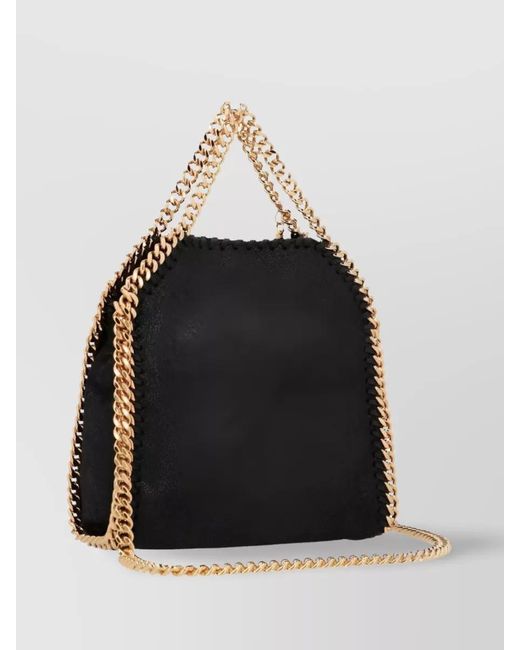 Stella McCartney Black Falabella Tiny Faux Leather Shoulder Bag