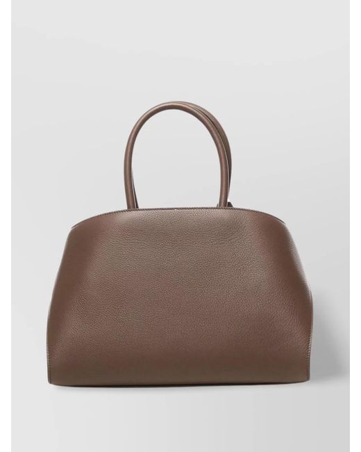 Ferragamo Brown The Hug Bag Small Leather Shoulder Bag