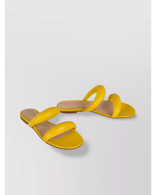 Gianvito Rossi Yellow Leather Slides