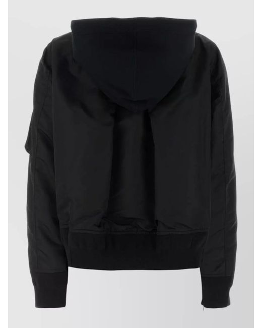 Sacai Black Two-Tone Bomber Jacket