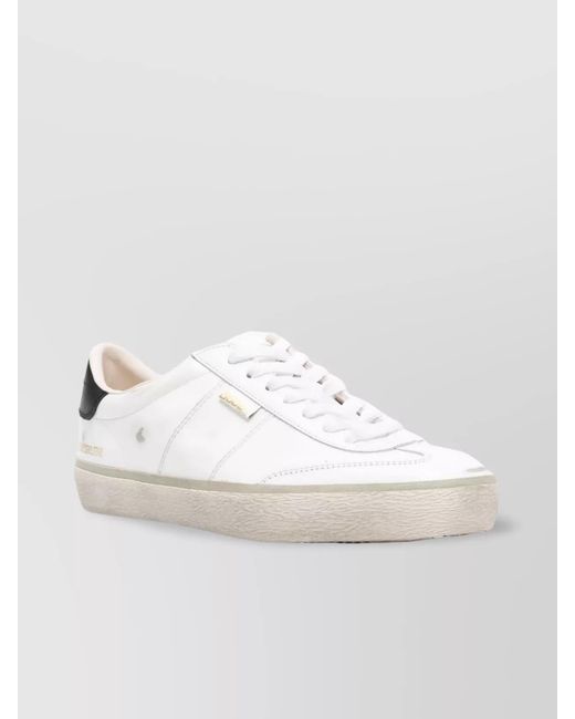 Golden Goose Deluxe Brand White Distressed Low Top Sneakers for men