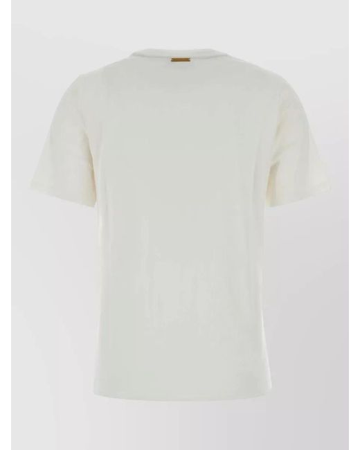 Michael Kors White Cotton T Shirt Short Sleeves Round Neck