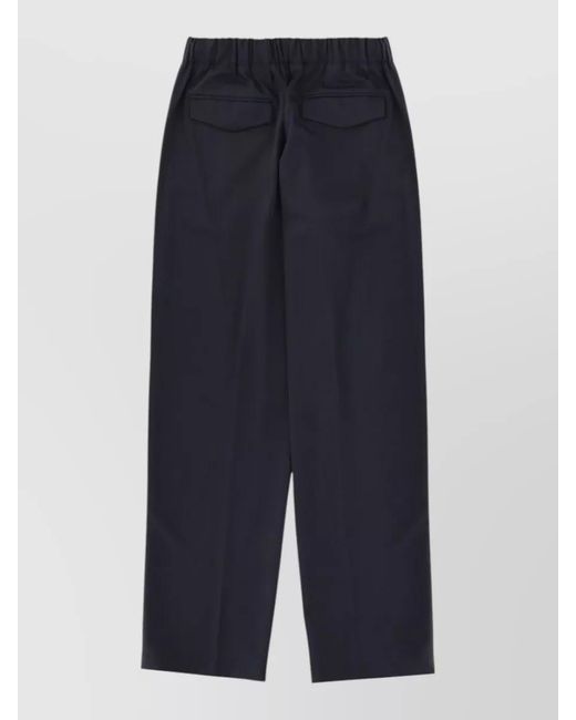 Lardini Blue Virgin Wool Straight-Leg Trousers for men