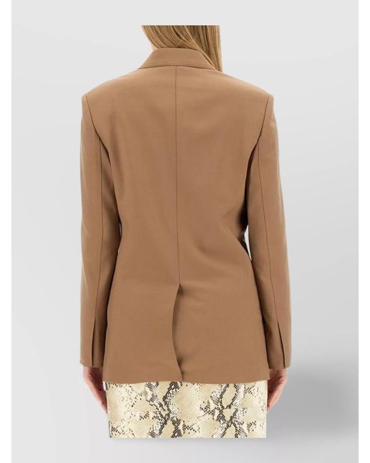 Helmut Lang Natural Single-Breasted Regular-Fit Blazer