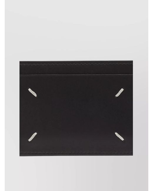 Maison Margiela Black Leather Cardholder for men