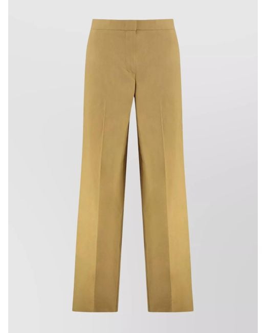 Pinko Natural Linen Wide-Leg Trousers
