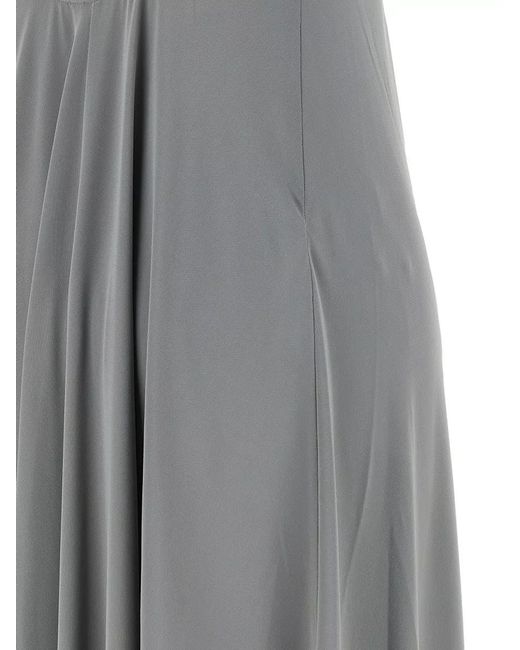 Eres Gray Sleeveless V-Neck Maxi Beach Dress