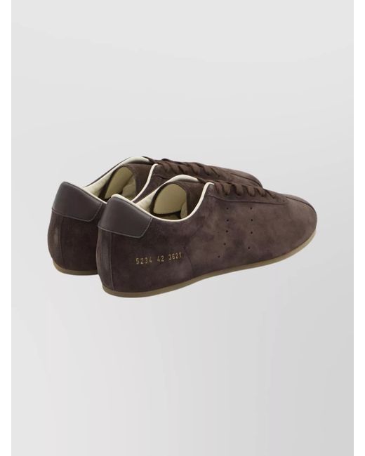 Common Projects Brown Suede Leather Low-Top Sneakers for men