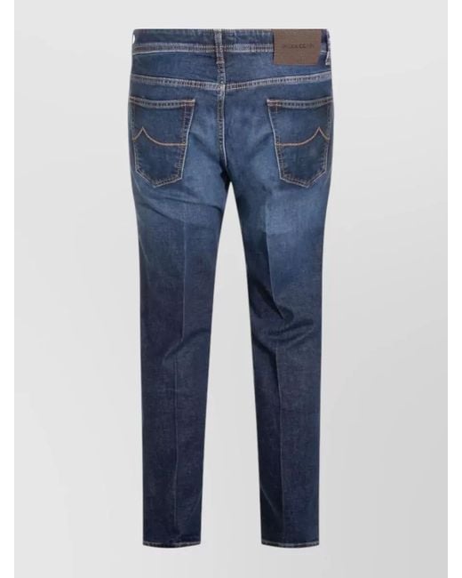 Jacob Cohen Blue Slim Fit Mid Rise Denim Jeans for men