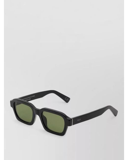 Retrosuperfuture Green Square Acetate Frame Sunglasses Tinted Lenses for men