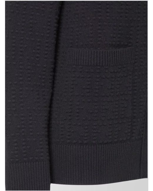 Fendi Blue Cashmere Wool Cardigan