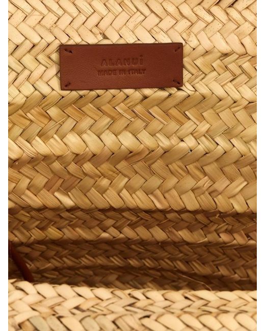 Alanui Metallic Acrylic Icon Palm Leaf Big Beach Bag