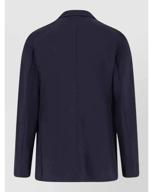 Aspesi Blue Paperino Stretch Nylon Single Breasted Blazer for men