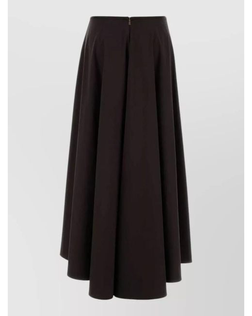 Agnona Black Cotton Full Skirt
