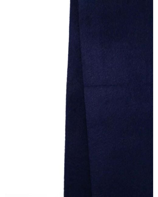 Paul Smith Blue Cashmere Scarf Fringed Edges for men
