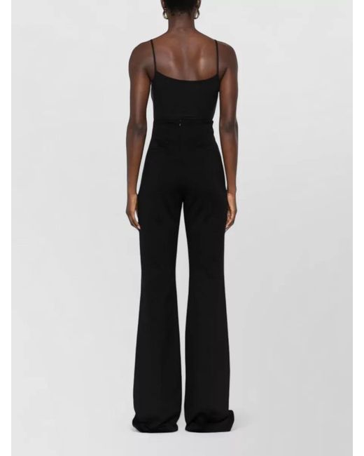 Sportmax Blue High Waist Flared Floor Length Trousers Belt Loops