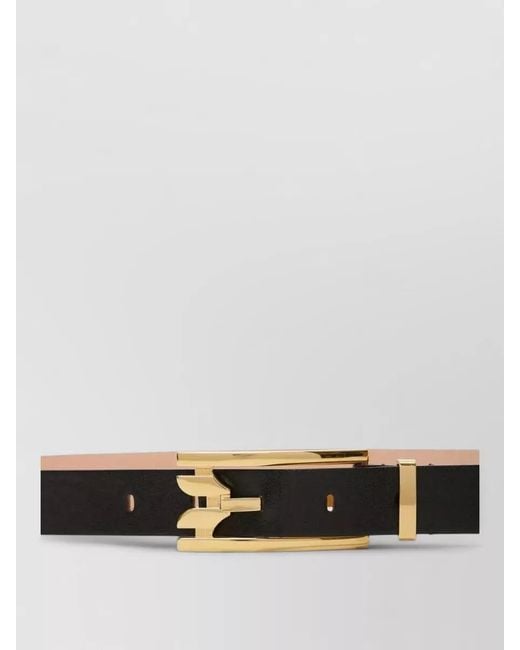 Victoria Beckham White Leather Belt 2.5 Cm