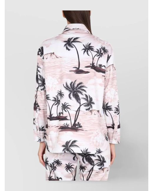 Palm Angels White Printed Shirt