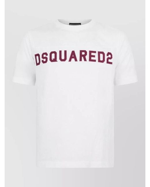 DSquared² White Cotton Crew Neck Short-Sleeve T-Shirt for men