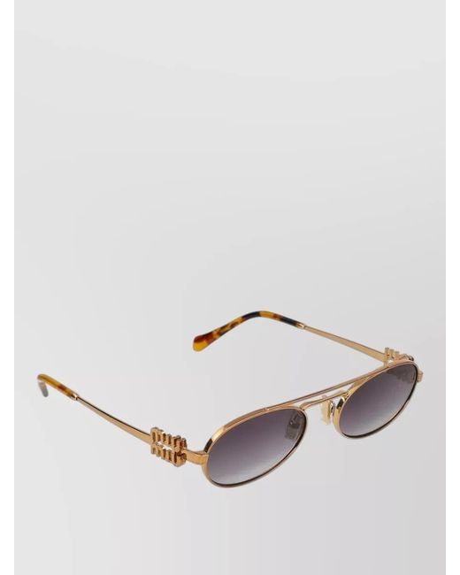 Miu Miu Metallic Sunglasses 0Mu 54Zs 7Oe5D1 Double Bridge
