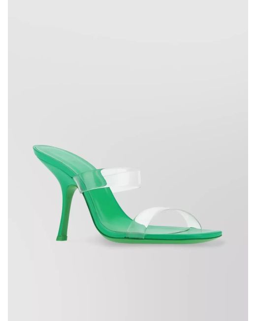 By Far Green Calf Leather Mules