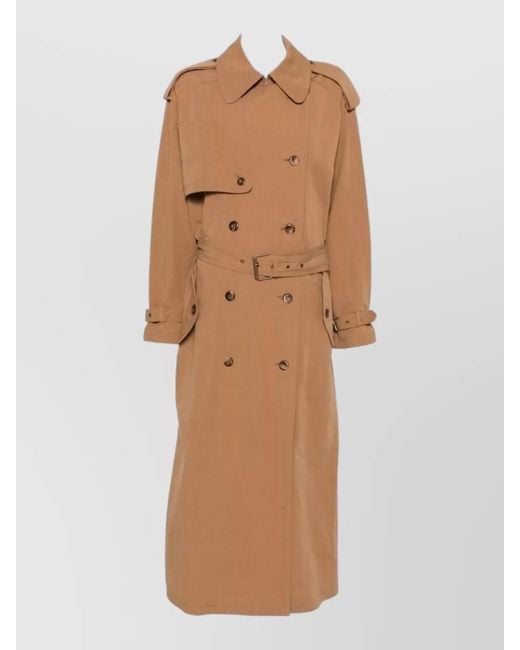 Isabel Marant Natural Violette Cotton Trench Coat Long Cut