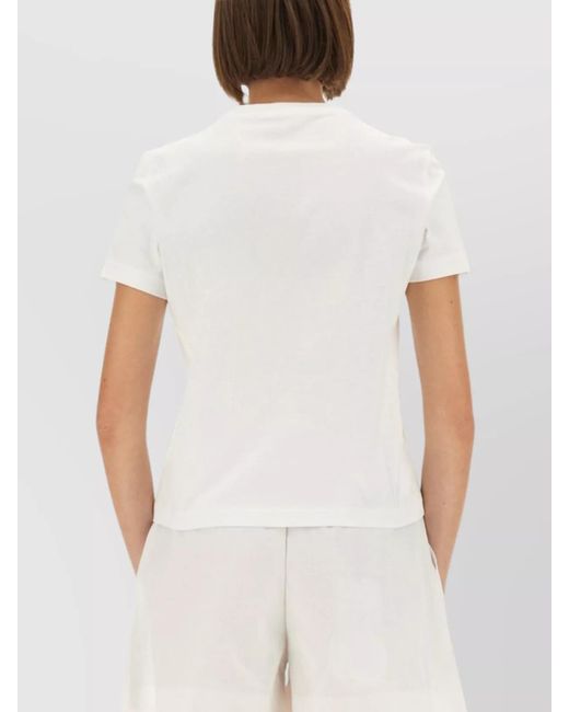 Casablanca White Fitted Cotton T-Shirt