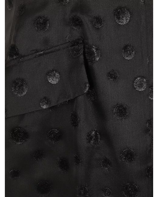 Max Mara Black Silk Printed Straight Neckline Sleeveless Mini Dress