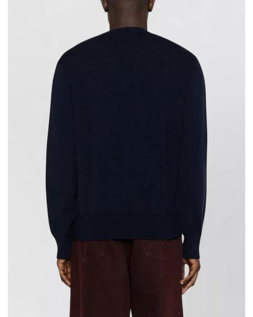 sunflower Blue Merino Wool V-Neck Sweater for men