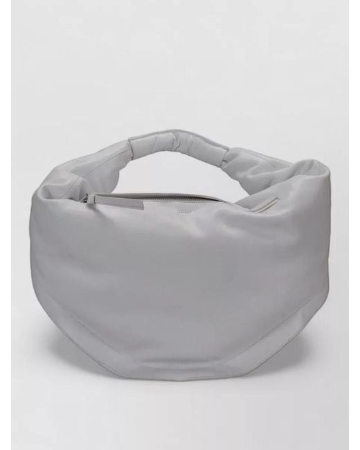 FEDERICO CINA Gray Maxi Tortellino Compact Shoulder Tote Bag