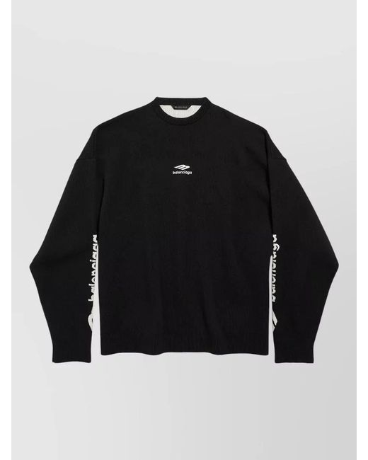 Balenciaga Black Wool Crewneck Jumper