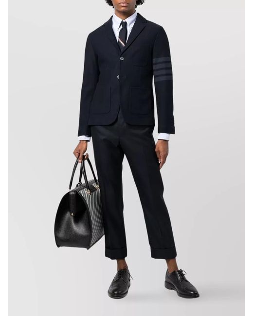 Thom Browne Blue Cotton Cropped Blazer for men